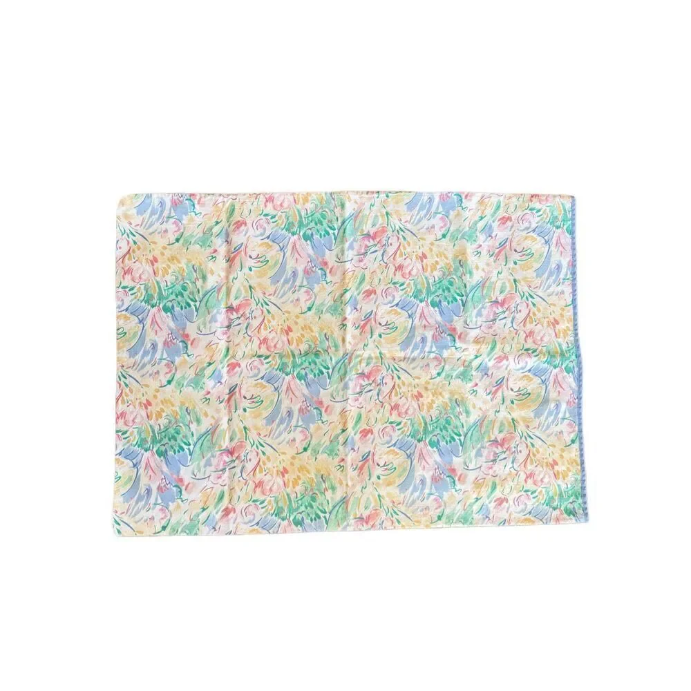Vintage floral watercolor 90s standard single pillowcase cotton bedding